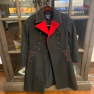 Ralph Lauren Girls Red Trim Princess Coat